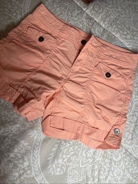 BONGO Peach Cargo Shorts with Buttoned Pockets